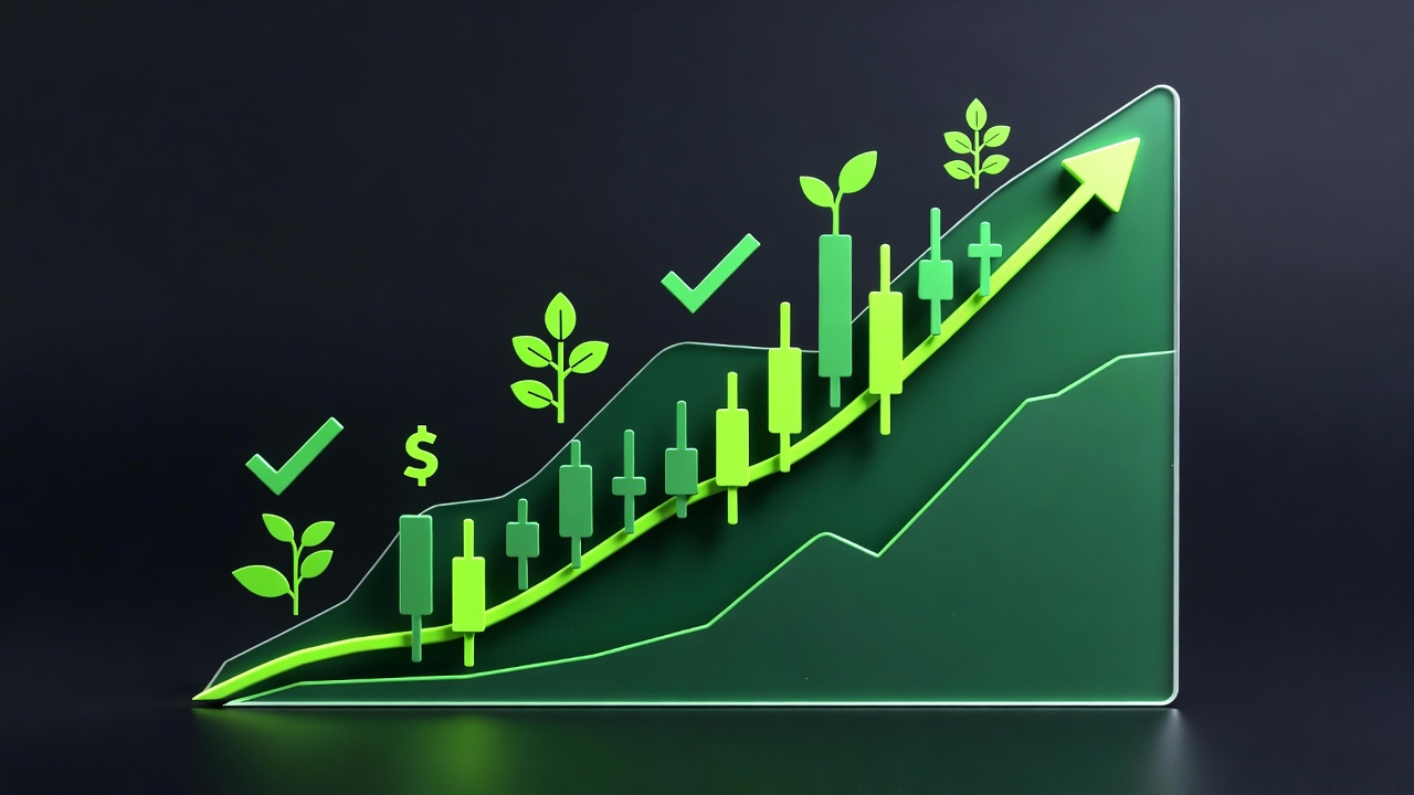 Upward Trading Chart with Successful Trade